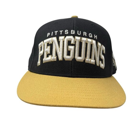 Pittsburgh Penguins Twins Enterprise Spell Out Snapback Hat Cap NHL Hockey Logo - Picture 1 of 9